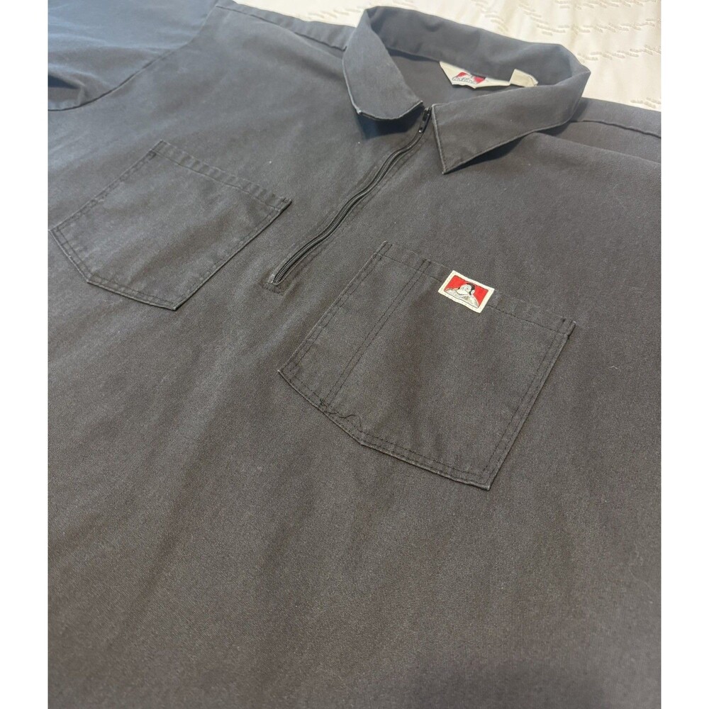 Ben Davis 1/4 Zip Heavy Duty Work Shirt Size 5XL Made In USA Vintage 90’s